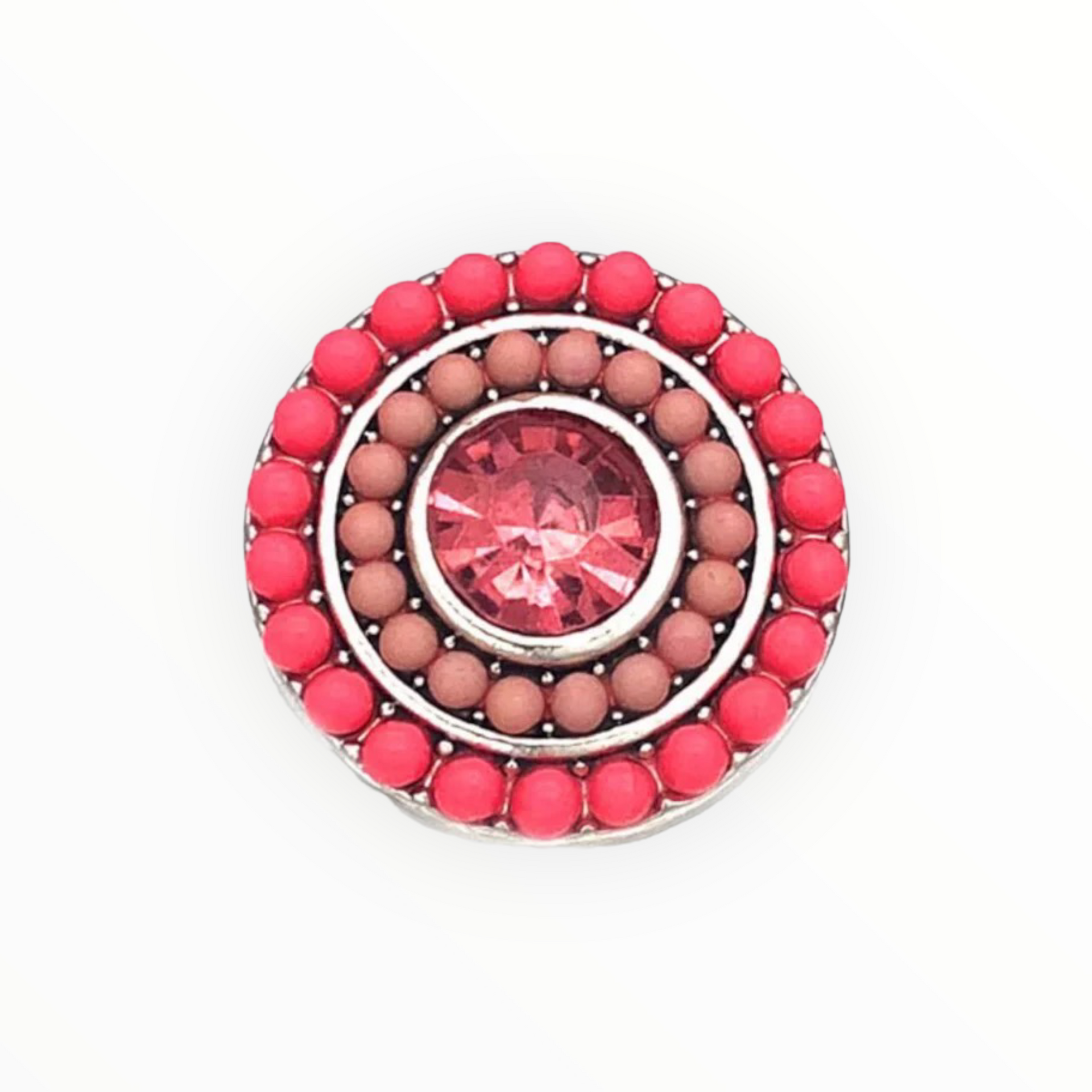 Metal hairpin click / chunk button 01-roze - buttons