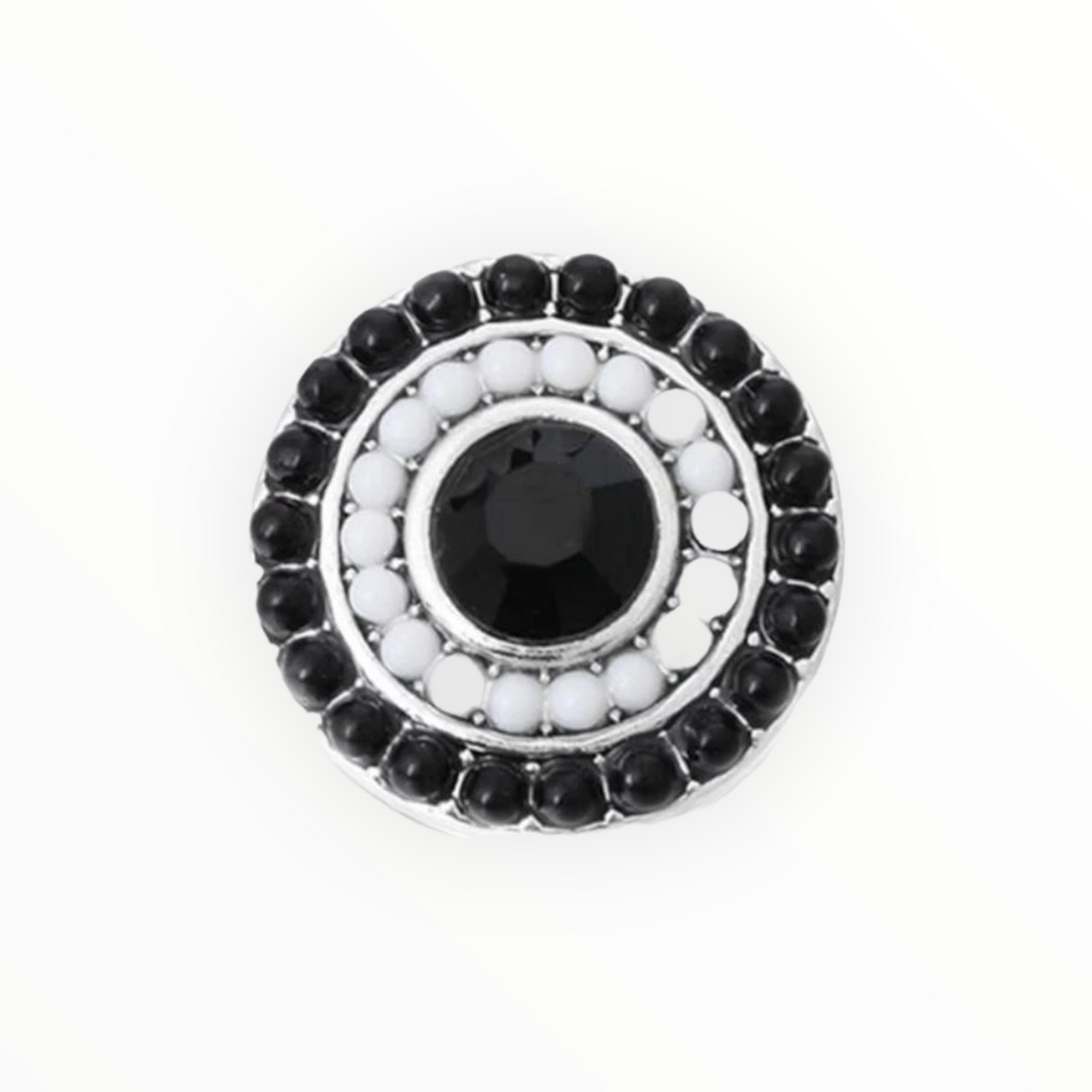 Metal hairpin click / chunk button 01-zwart - buttons