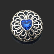 Metal hairpin click / chunk button 0100 - blauw - buttons