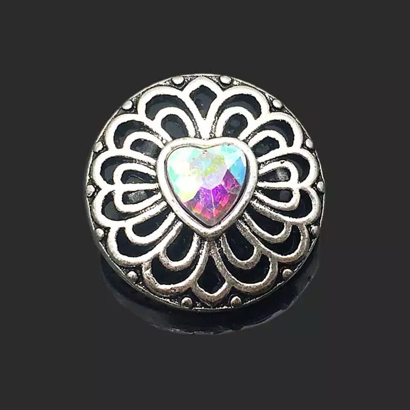 Metal hairpin click / chunk button 0100 - multi naturel - buttons