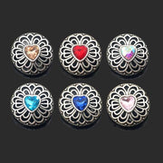 Metal hairpin click / chunk button 0100 - rood - buttons