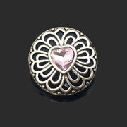 Metal hairpin click / chunk button 0100 - roze - buttons