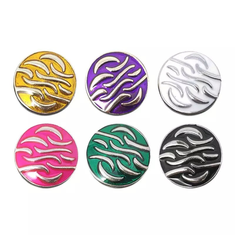 Metal hairpin click / chunk button 0106 - wit - buttons