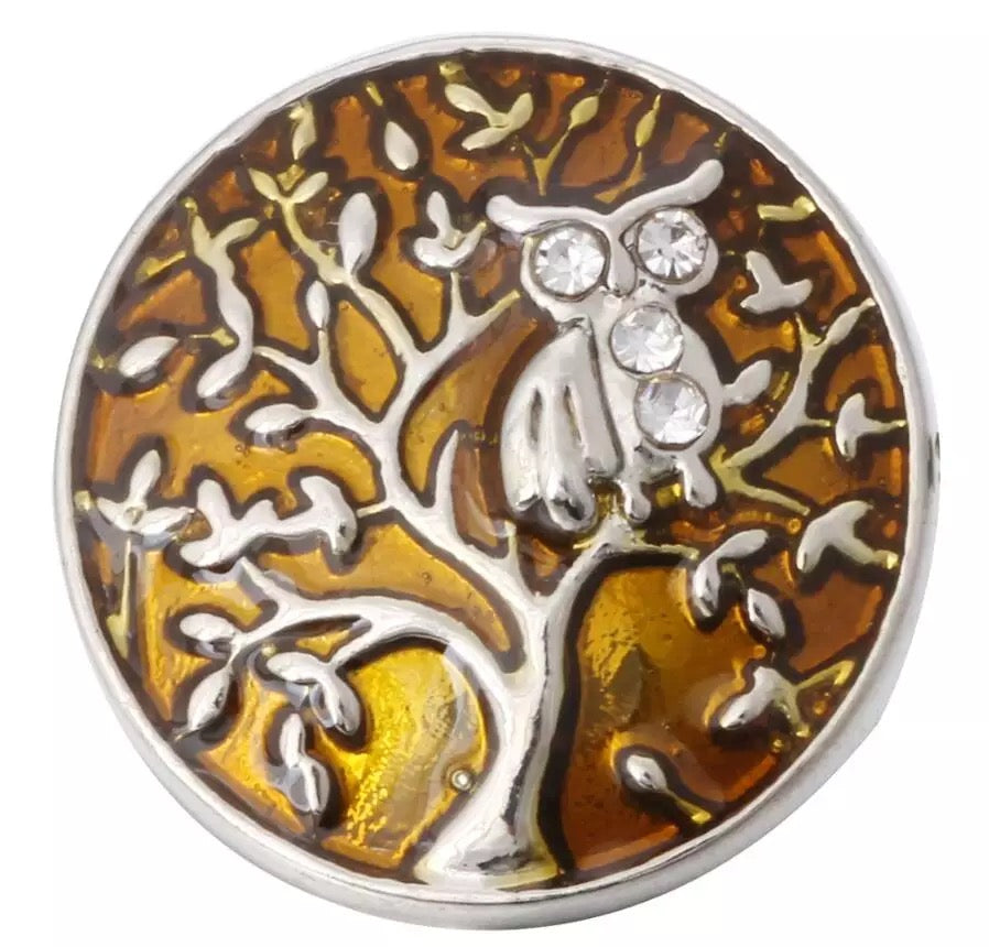 Metal hairpin click / chunk button 0142 - goudgeel - buttons