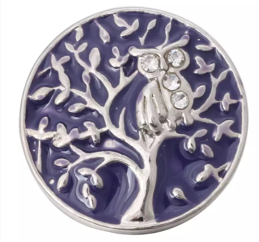 Metal hairpin click / chunk button 0142 - paars - buttons