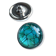 Metal hairpin click / chunk button 0143 - groen/blauw - buttons
