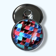 Metal hairpin click / chunk button 0145 - blauw/zwart/rood - buttons