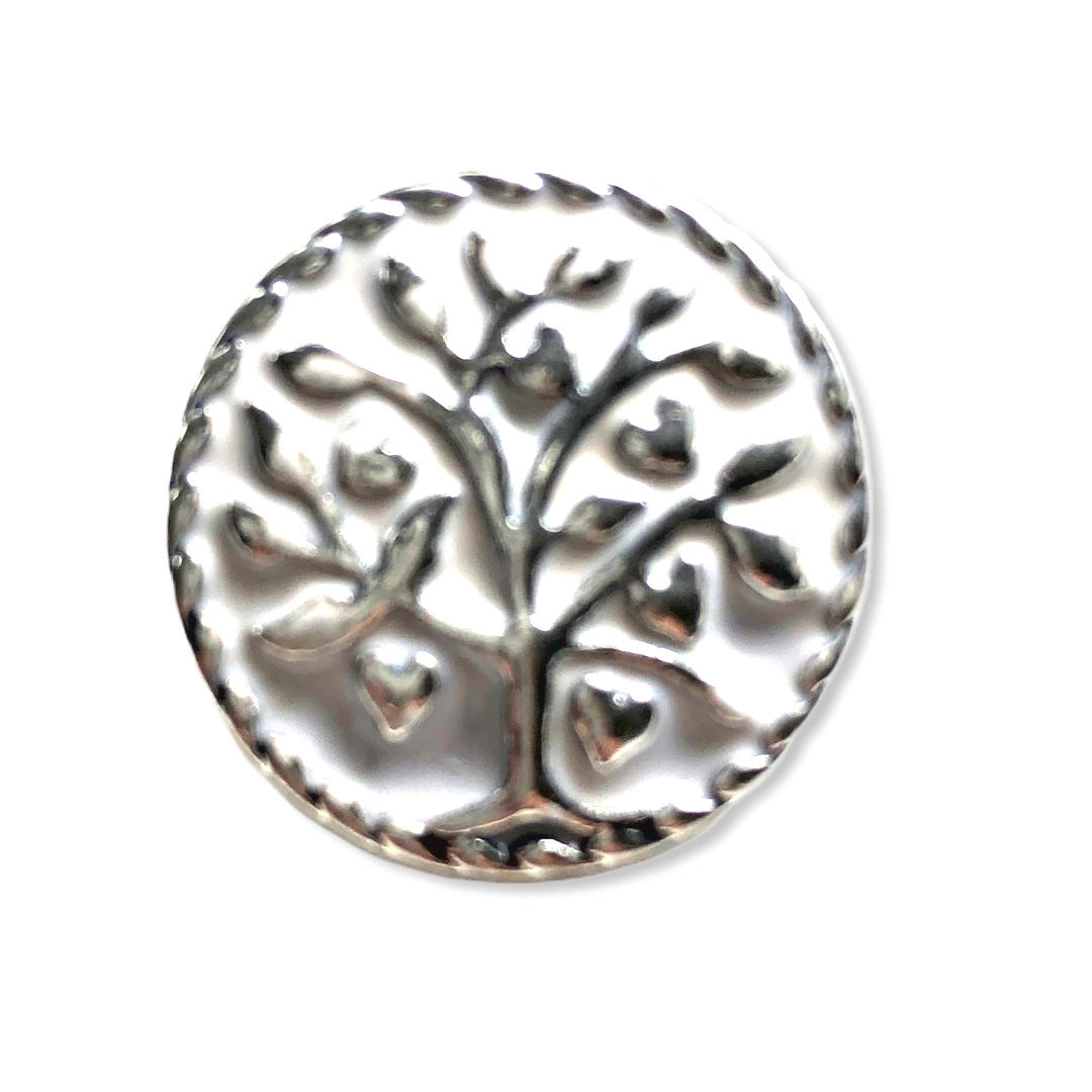 Metal hairpin click / chunk button 016 - wit - buttons