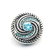 Metal hairpin click / chunk button 023 - blauw - buttons