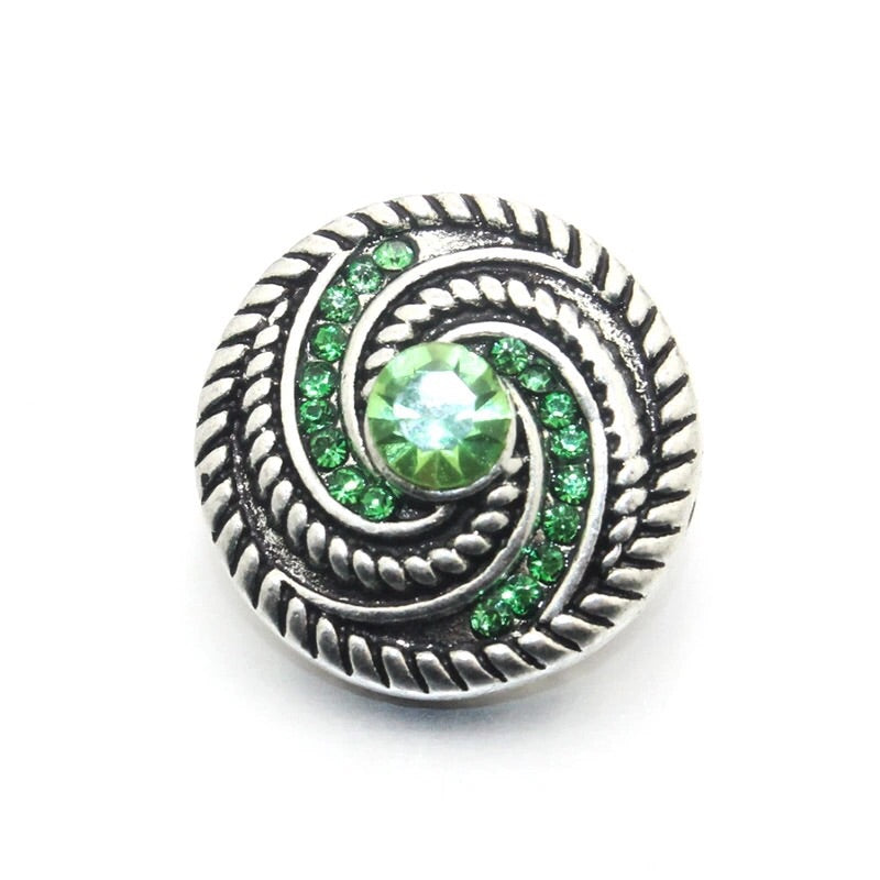 Metal hairpin click / chunk button 023 - groen - buttons