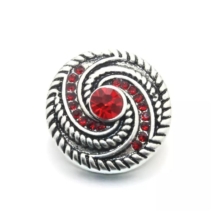 Metal hairpin click / chunk button 023 - rood - buttons