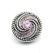 Metal hairpin click / chunk button 023 - roze - buttons