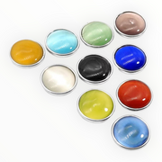 Metal hairpin click / chunk button 031 - turquoise - buttons