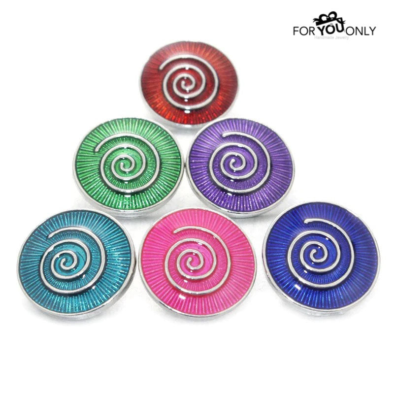 Metal hairpin click / chunk button 036 - blauw - buttons