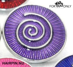 Metal hairpin click / chunk button 036 - paars - buttons