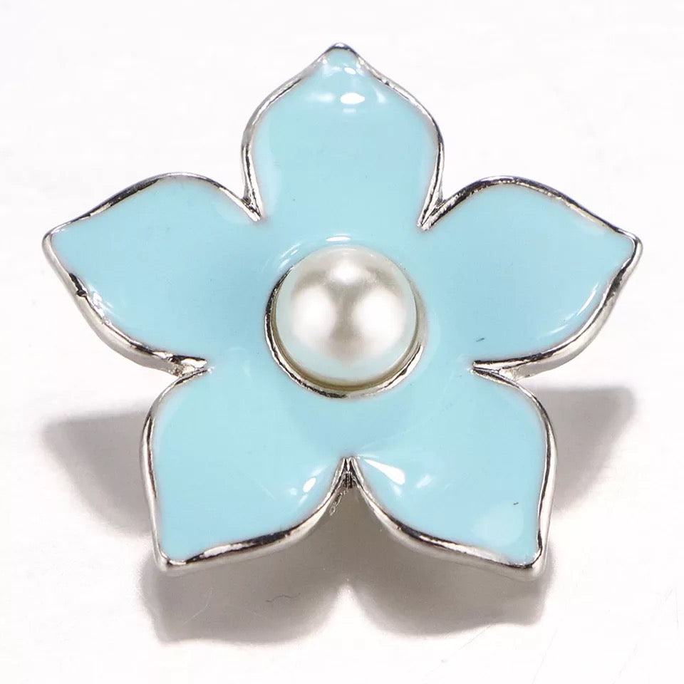 Metal hairpin click / chunk button 04 - blauw - buttons