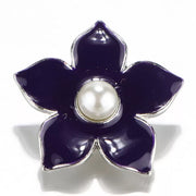 Metal hairpin click / chunk button 04 - purple-navy - buttons