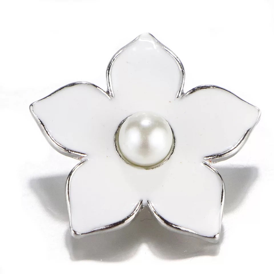 Metal hairpin click / chunk button 04 - wit - buttons