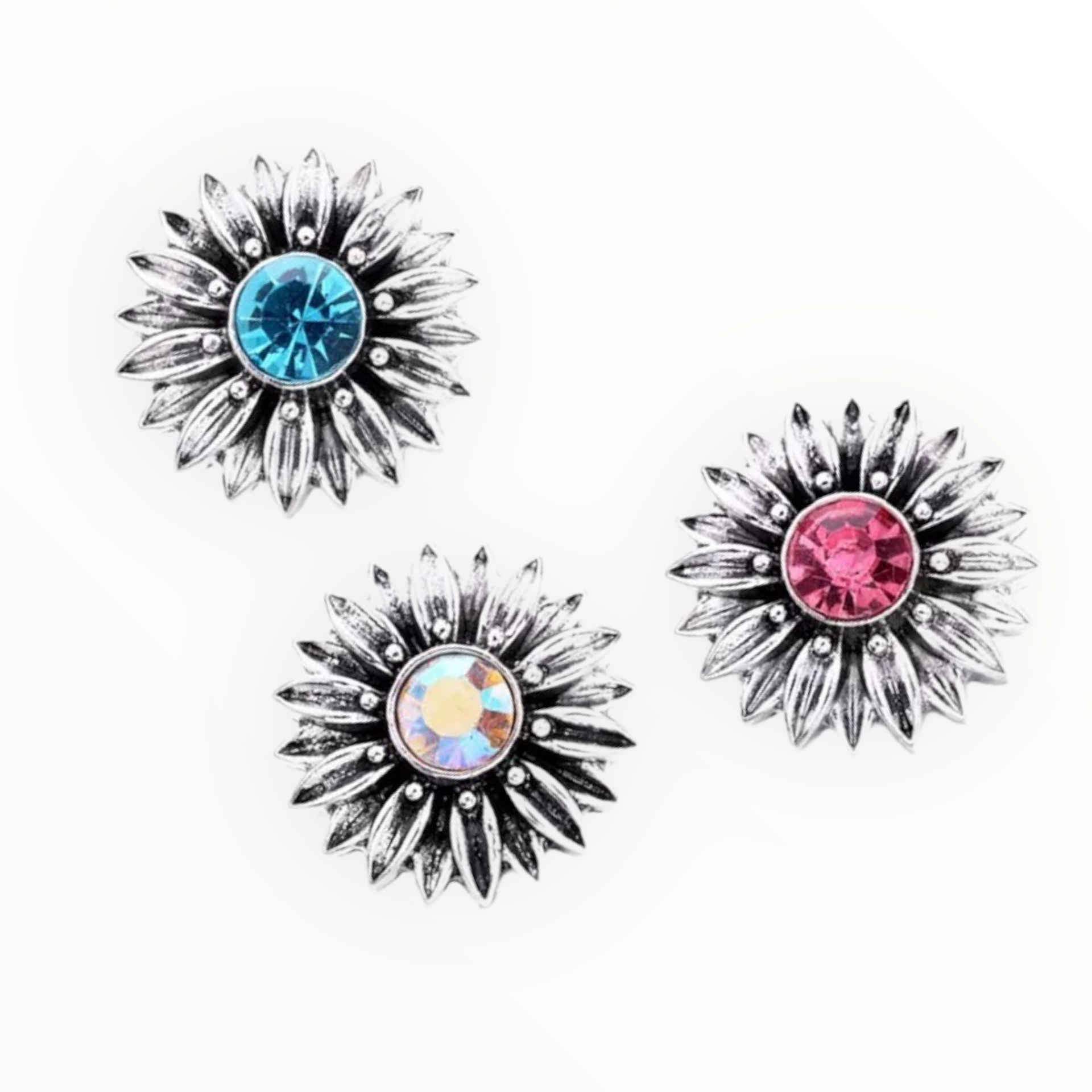 Metal hairpin click / chunk button 044-a - multicolor - buttons