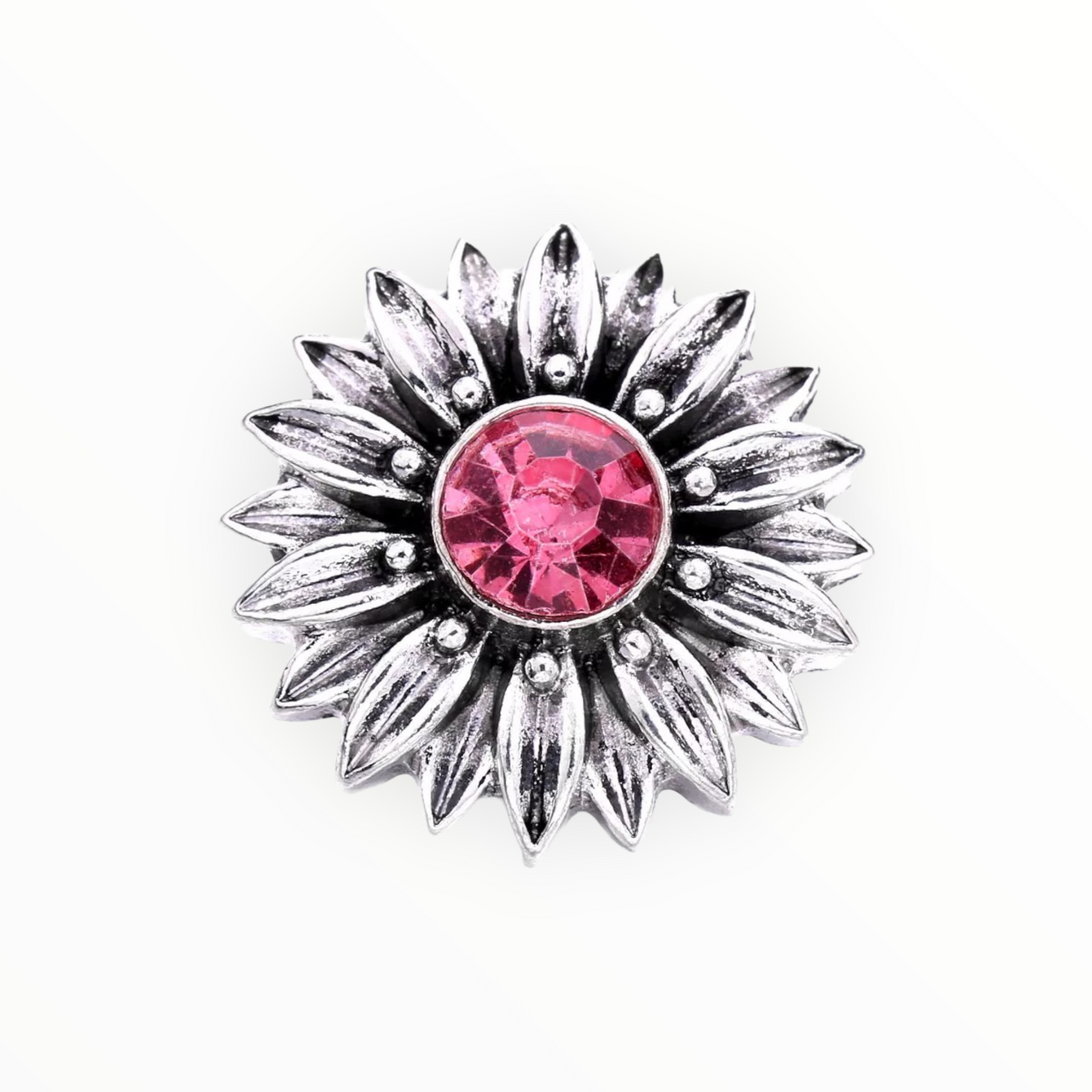 Metal hairpin click / chunk button 044-a - roze - buttons