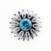 Metal hairpin click / chunk button 044-a - turquoise - buttons