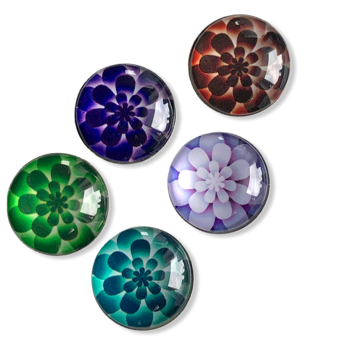 Metal hairpin click / chunk button 045 - paars - buttons