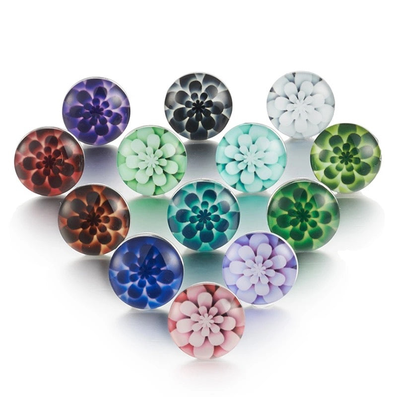 Metal hairpin click / chunk button 045 - zwart - buttons
