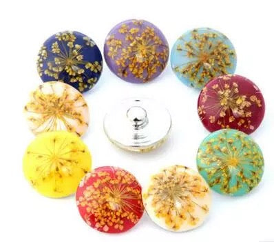 Metal hairpin click / chunk button 05 - donkerblauw - buttons