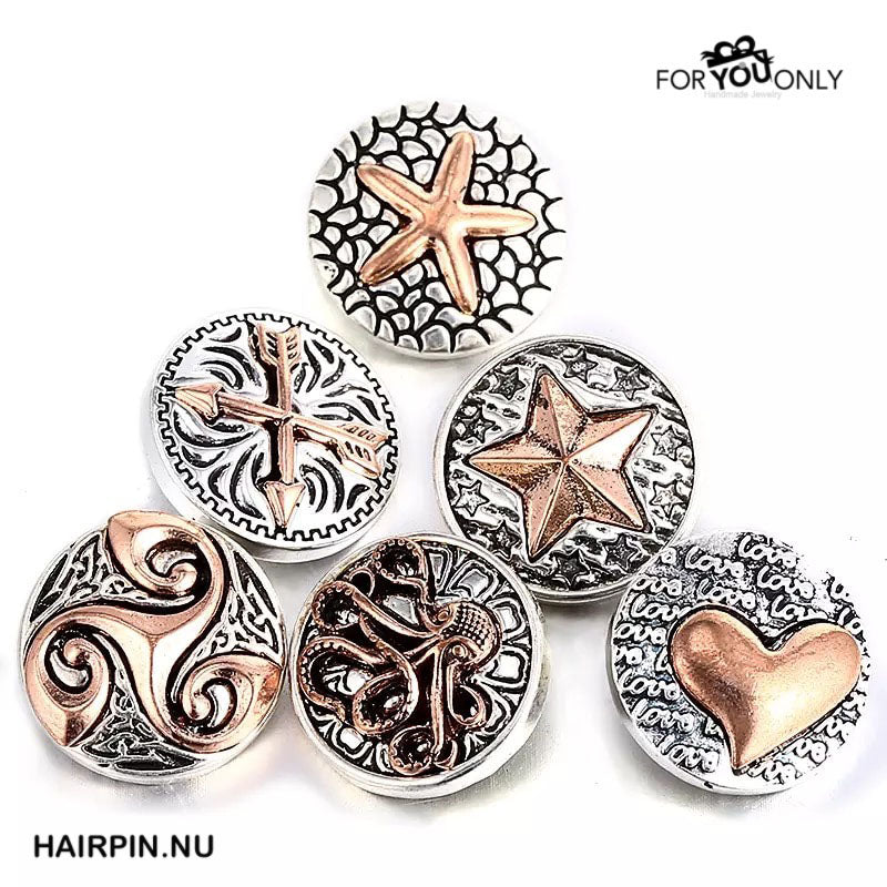 Metal hairpin click / chunk button 051 - buttons