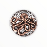 Metal hairpin click / chunk button 051 - inktvis - buttons