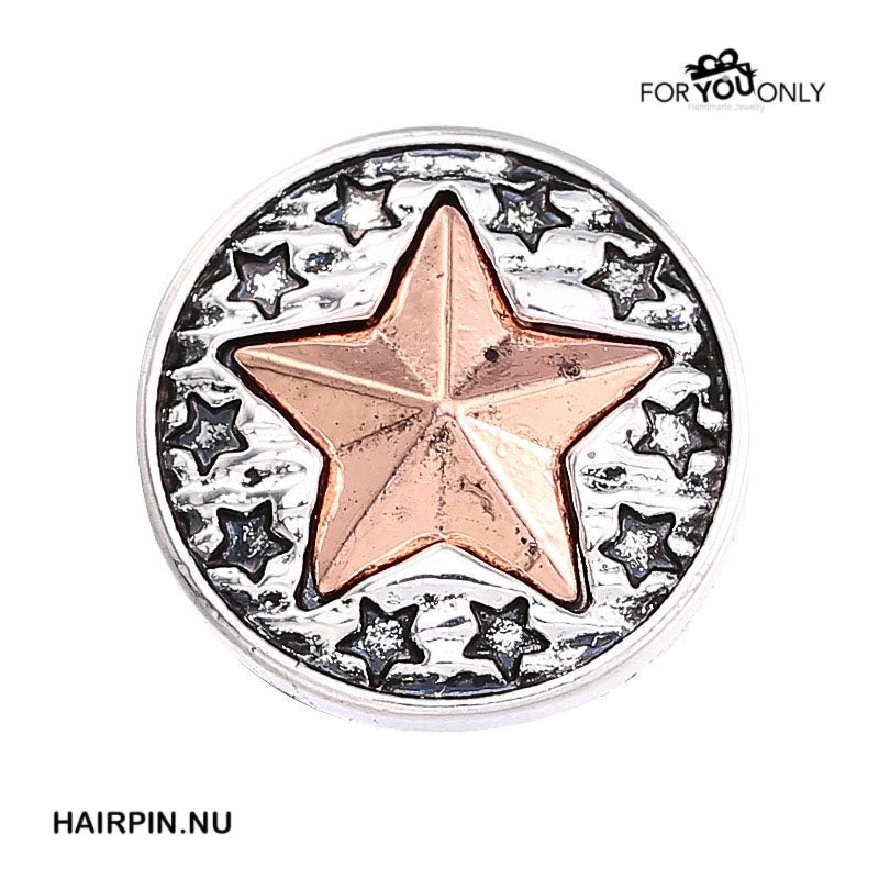 Metal hairpin click / chunk button 051 - ster - buttons