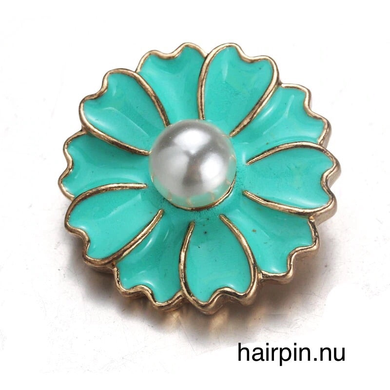 Metal hairpin click / chunk button 053 - groen - buttons