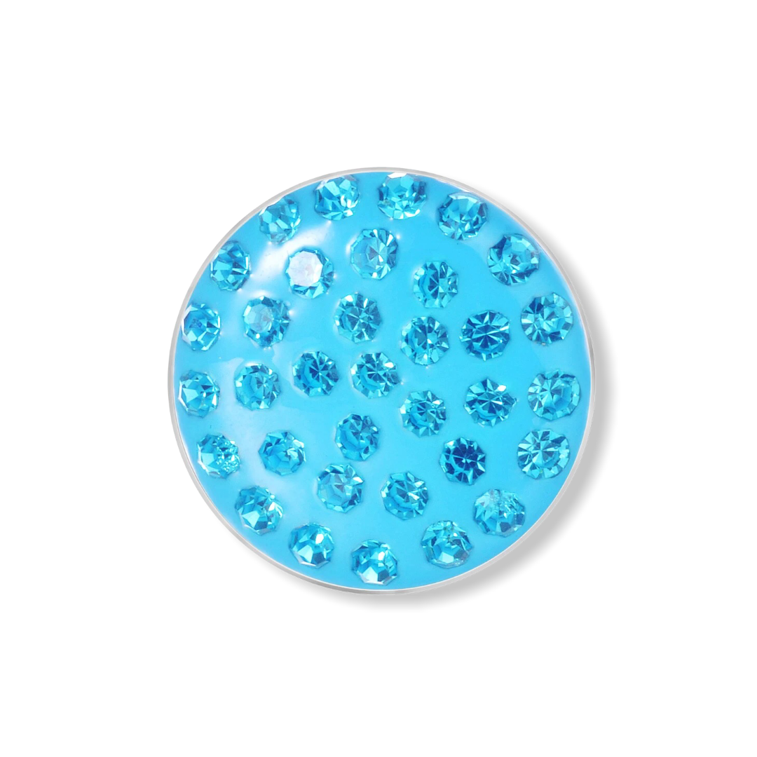 Metal hairpin click / chunk button 0550 - turquoise - buttons