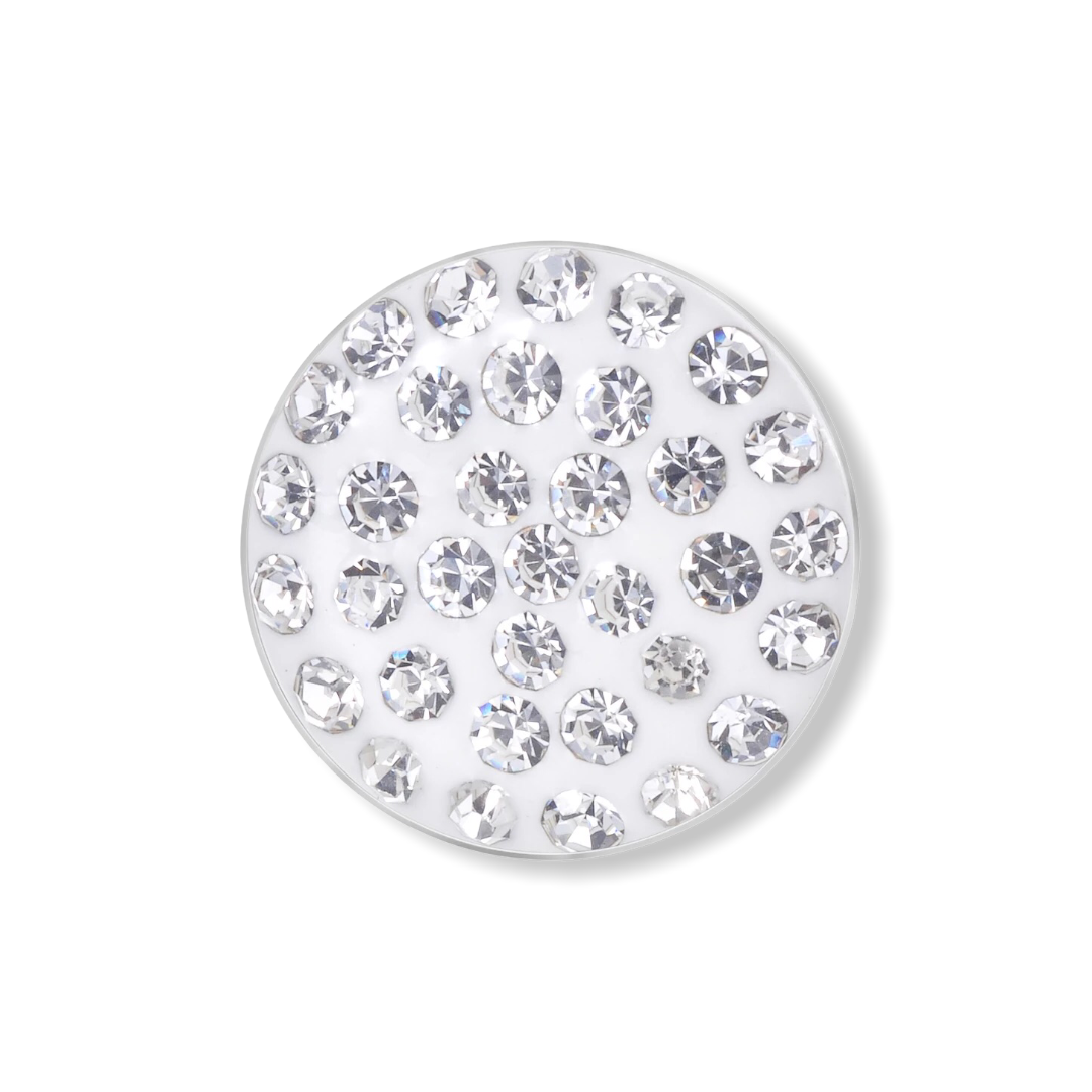 Metal hairpin click / chunk button 0550 - wit - buttons