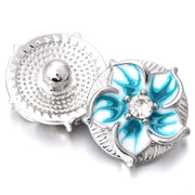 Metal hairpin click / chunk button 06 - blauw - buttons