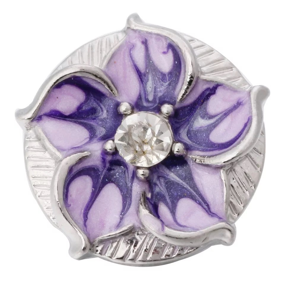 Metal hairpin click / chunk button 06 - lila - buttons