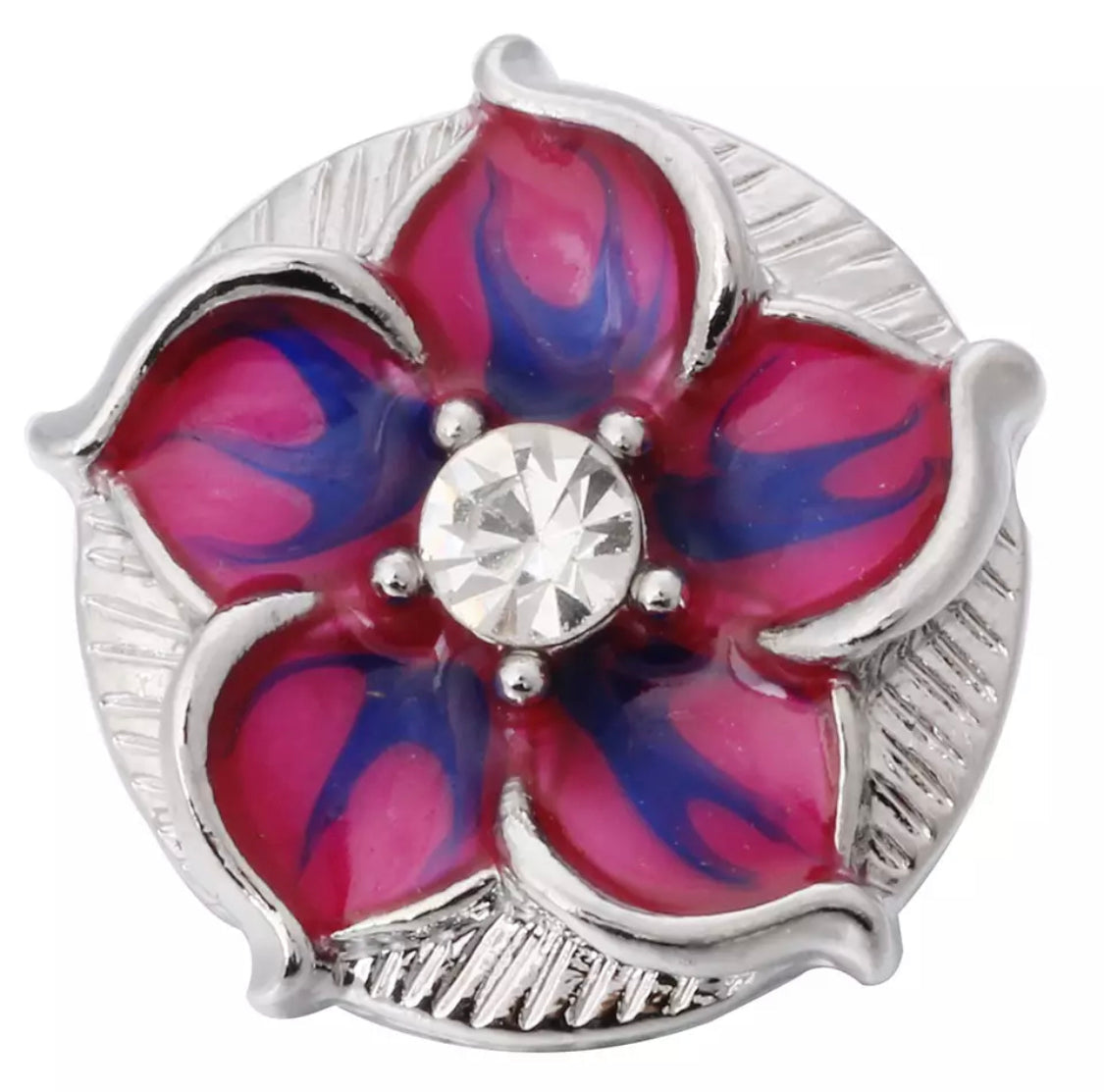 Metal hairpin click / chunk button 06 - paars - buttons