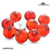 Metal hairpin click / chunk button 064 - rood - buttons