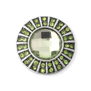 Metal hairpin click / chunk button 065. - groen - buttons