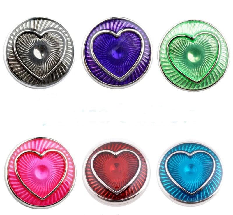 Metal hairpin click / chunk button 069 - grijs - buttons