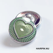 Metal hairpin click / chunk button 069 - groen - buttons