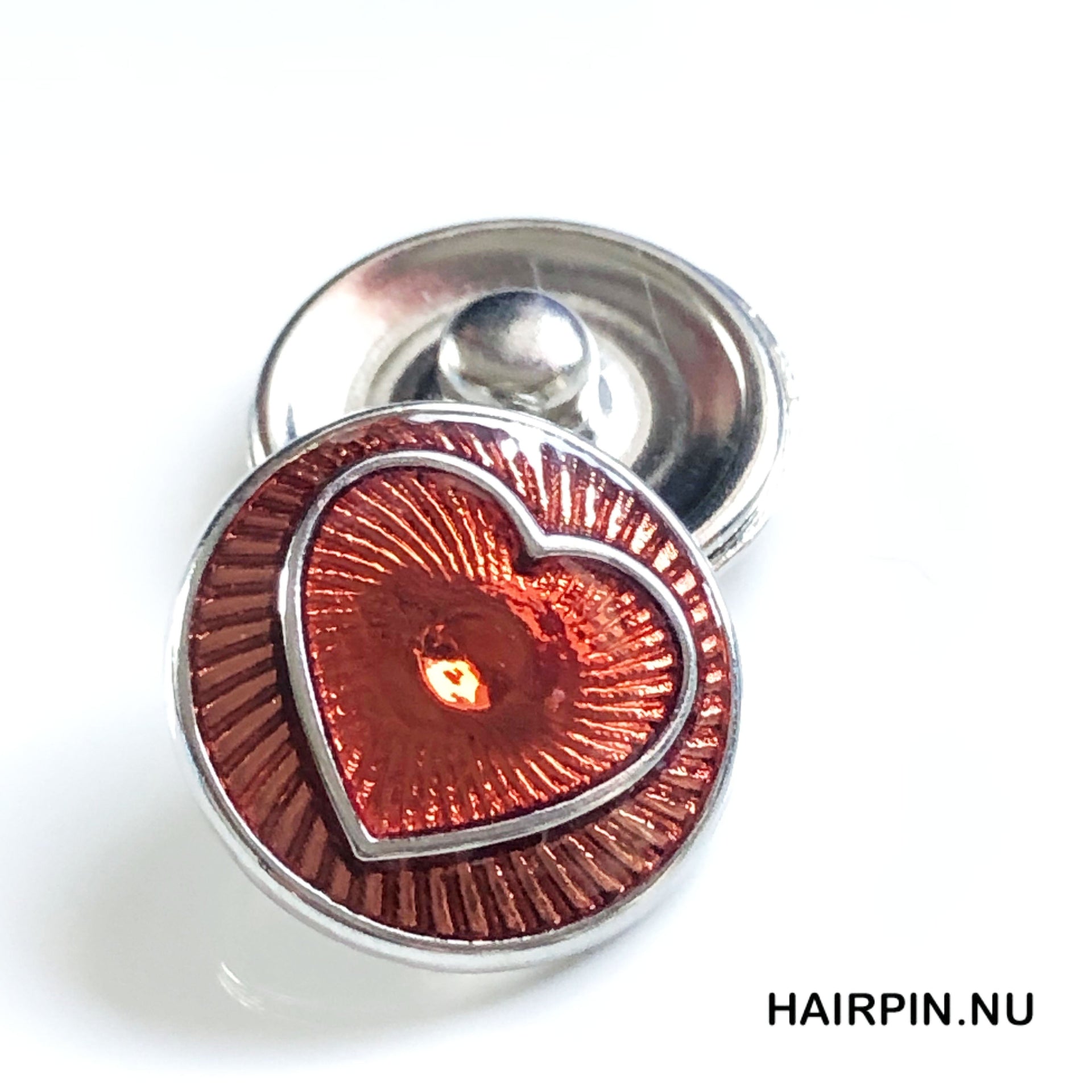 Metal hairpin click / chunk button 069 - rood - buttons