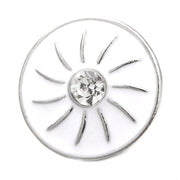 Metal hairpin click / chunk button 075 - wit - buttons