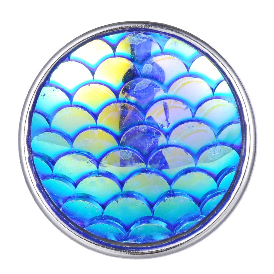 Metal hairpin click / chunk button 086 - blauw - buttons