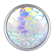 Metal hairpin click / chunk button 086 - geel/wit - buttons