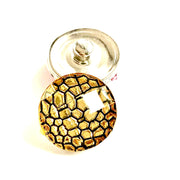 Metal hairpin click / chunk button 088 - geel/goud - buttons