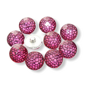 Metal hairpin click / chunk button 088 - roze - buttons