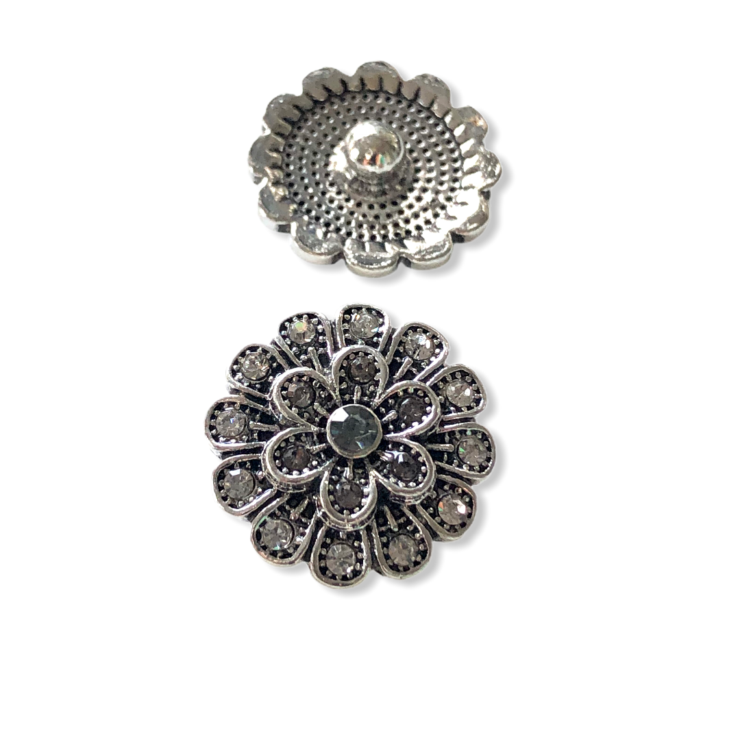 Metal hairpin click / chunk button 096 - bruin - buttons