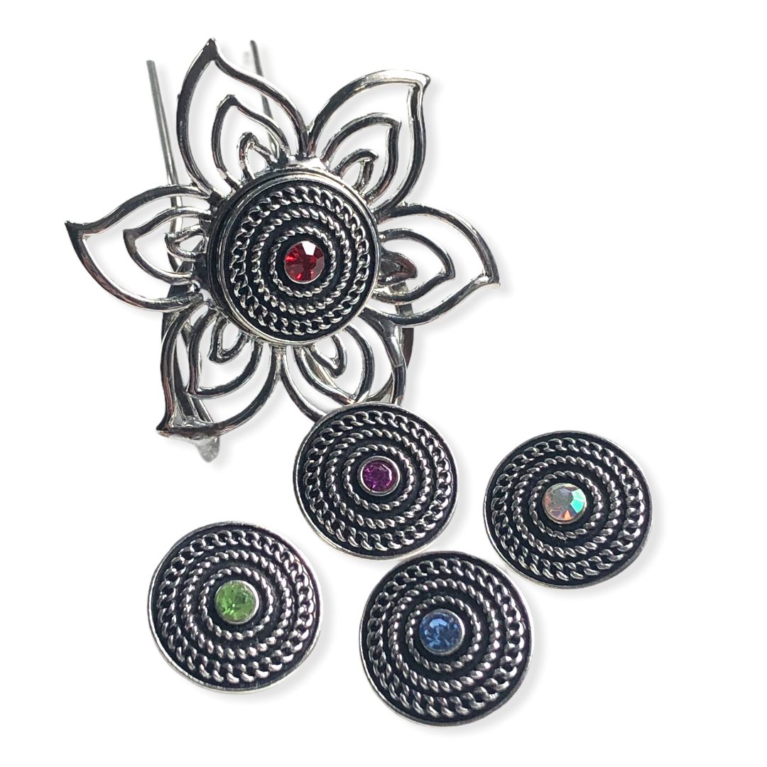 Metal hairpin click / chunk button 097 - buttons