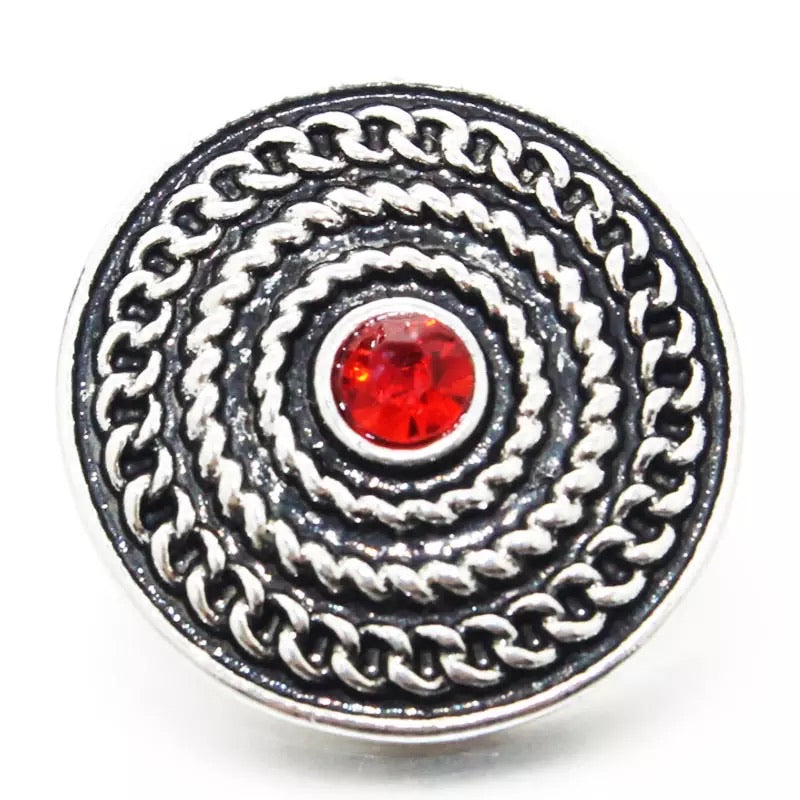 Metal hairpin click / chunk button 097 - rood - buttons